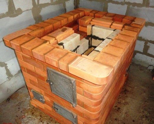 Кладка печной трубы из кирпича