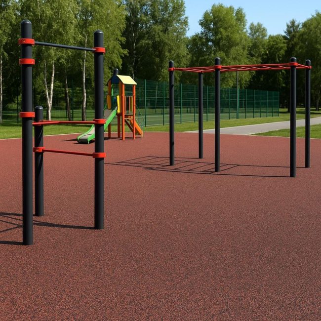 Как выбрать покрытие для уличного спортзала или workout-зоны