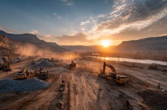 Подготовка фундамента для строительства плотины из укатанного бетона