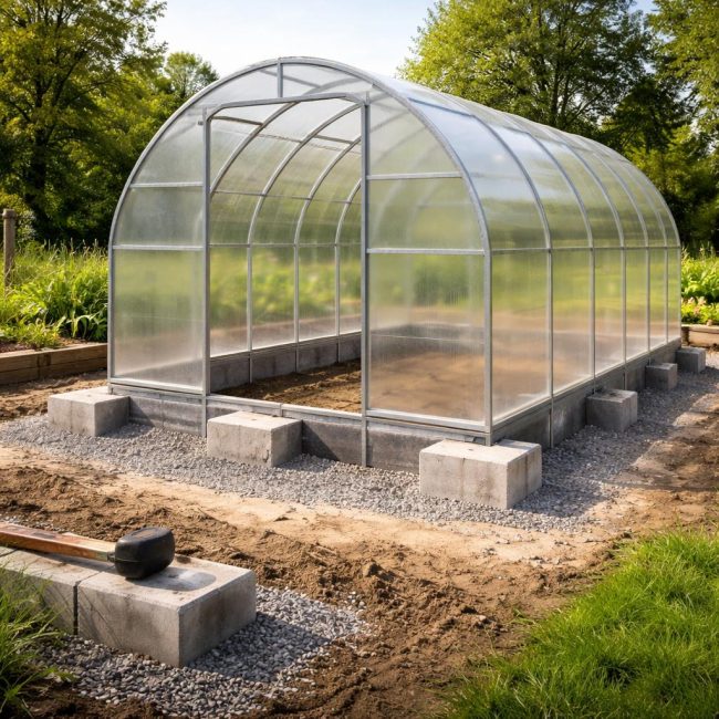 Блочный фундамент для теплицы: конструктивные возможности и ограничения