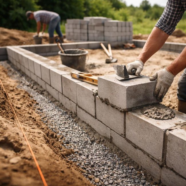 Фундамент из блоков своими руками: как правильно сделать