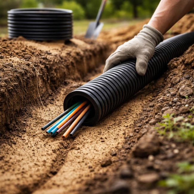 Кабель в ПНД трубе: как правильно выбрать и использовать для наружных и внутренних установок