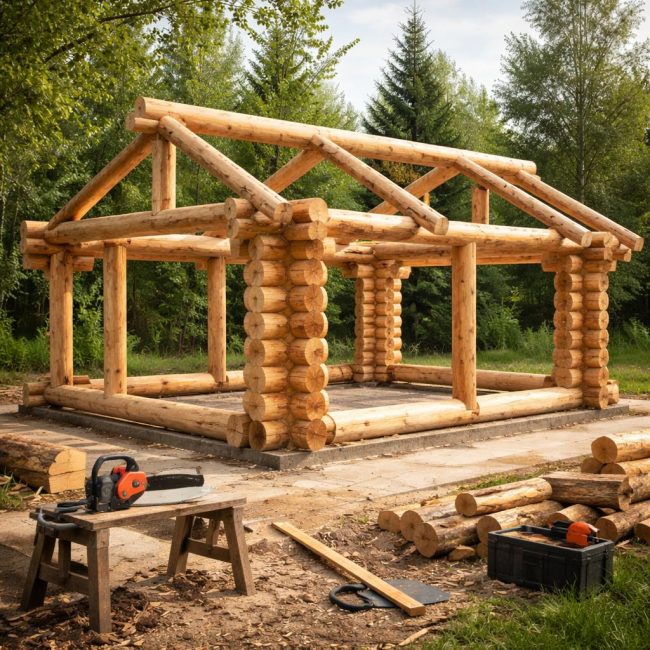 Как построить каркас из бревен своими руками: ключевые принципы и практические советы