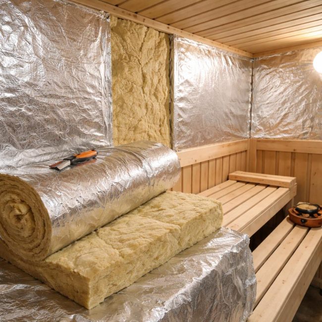 Минеральная вата с фольгой в конструкции бани: назначение, работа и ограничения