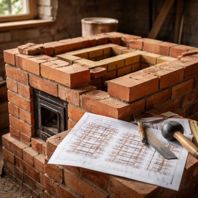 Отопительная печь Волкова и её порядовка: устройство, логика кладки и ограничения применения