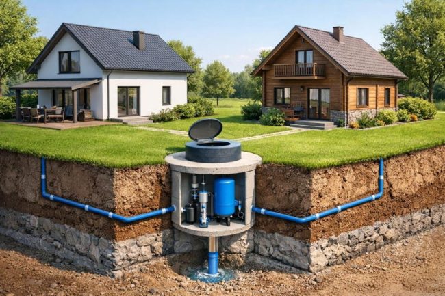 Скважина на два дома