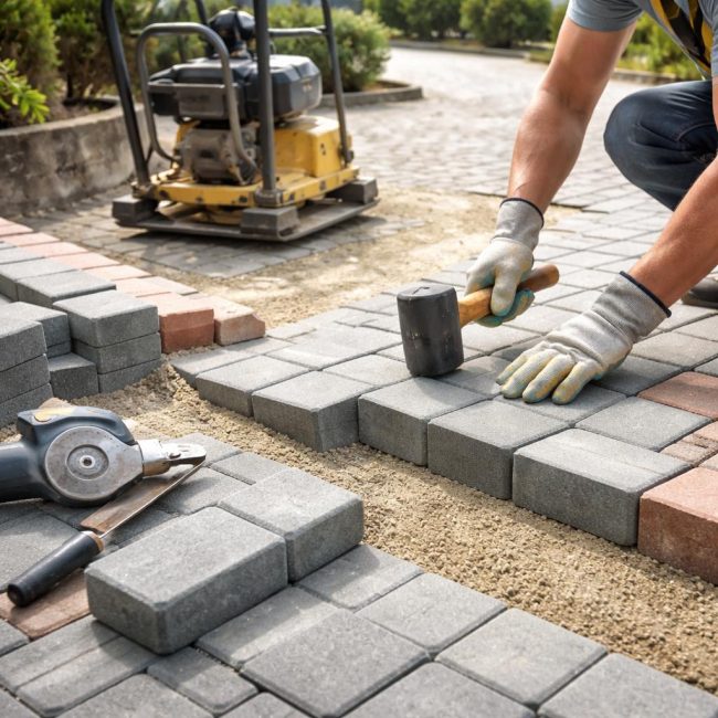 Укладка тротуарной плитки под ключ: полный цикл работ для идеального результата