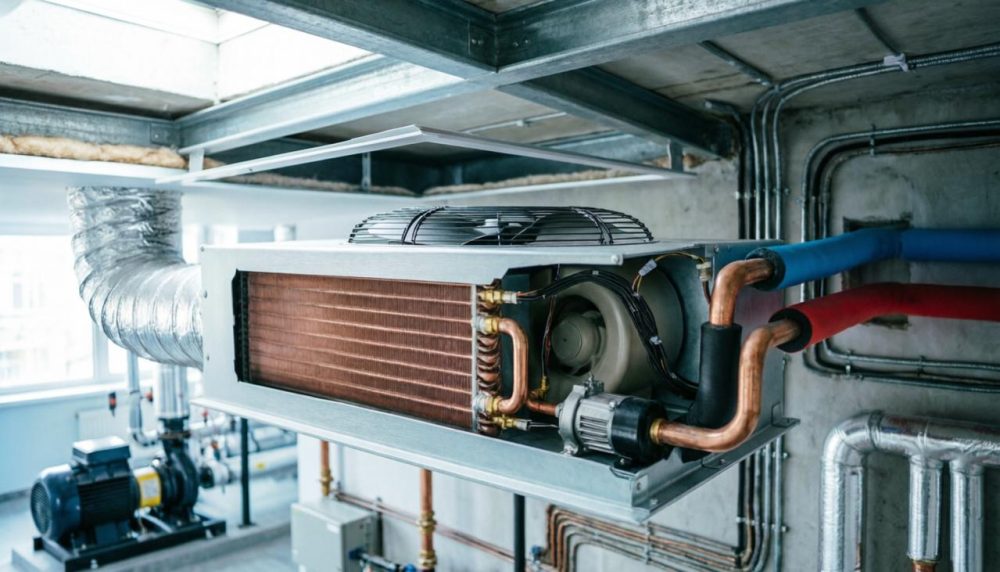 Фанкоил на потолке