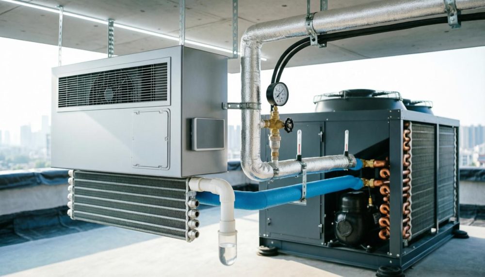 подключение чиллера к фанкойлу