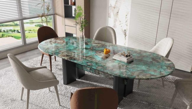 Столы из натурального камня в интерьере: материалы и особенности