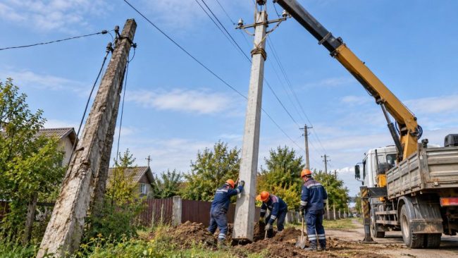 Замена старого электрического столба на новый: как проходят работы, что нужно согласовать и какие ошибки нельзя допускать